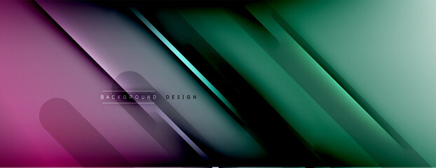 Abstract background. Shadow lines on bright shiny gradient background.