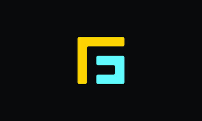 GF or FG G and F Creative and Modern Letter Logo Design. Abstract Letter Logo Icon Template