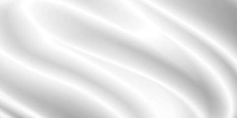 White fabric background with copy space 3D illustration