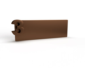 Banner with a bronze colored third place as a background for a sport event.