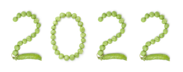 2022 figures lined with green peas