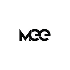 mee initial letter monogram logo design