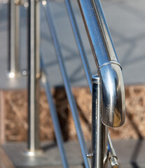 Obraz premium Metal railing as a background.
