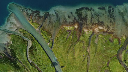 Ästuar - Flussmündung, Luftbild