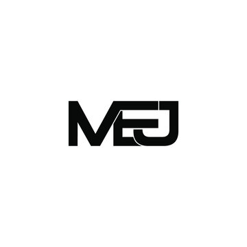 mej initial letter monogram logo design