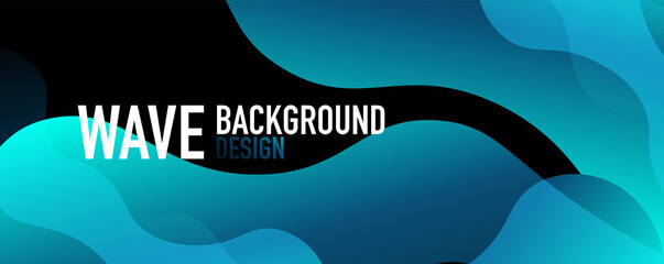 Abstract background - shiny fluid gradients and overlapping waves. Vector Illustration For Wallpaper, Banner, Background, Landing Page