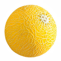 melon isolated on white background, smiling sun
