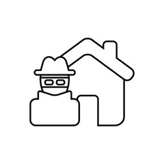 Home burglary icon
