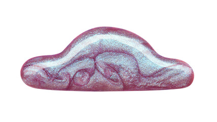 Blot of purple nail polish isolated on white