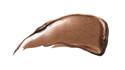 Blot of dark brown nail polish isolated on white