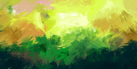 Obraz na płótnie Canvas Sunset in the rainforest
