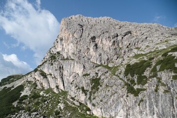 beautiful landscape view in dolomites in italy