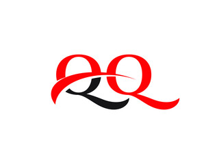 QQ Letter Initial Logo Design Template