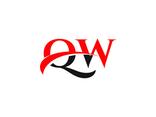 QW Letter Initial Logo Design Template