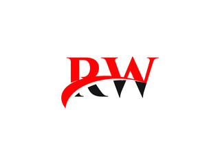RW Letter Initial Logo Design Template