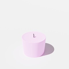 Obraz na płótnie Canvas Candle For Branding And Mock up, 3d render illustration. Burning candle isolated. Candle 3d rendering.