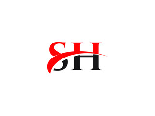 SH Letter Initial Logo Design Template