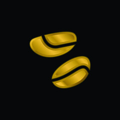 Brazil Nuts gold plated metalic icon or logo vector