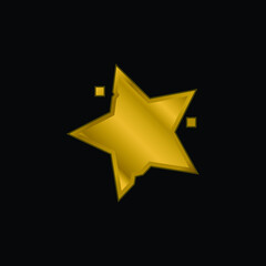 Fototapeta premium gold plated metalic icon or logo vector