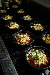 Haejangguk being cooked in a pot