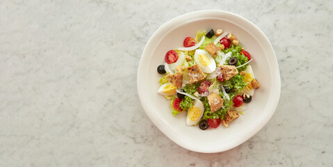 salad with vegetables and cheese