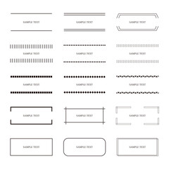 シンプル装飾フレーム 白黒 / vector eps