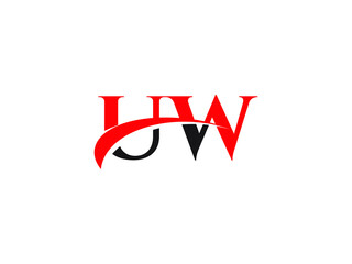 UW Letter Initial Logo Design Template