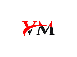 VM Letter Initial Logo Design Template