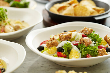 salad with cheese and olives