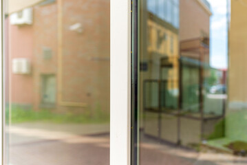 House window floor, side wall of house, house design idea.Empty inside.