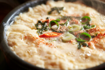 Steamed Egg in a Hot Pot