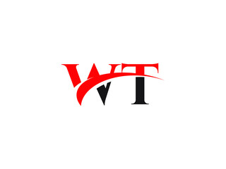 WT Letter Initial Logo Design Template