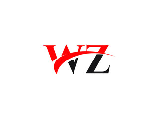 WZ Letter Initial Logo Design Template
