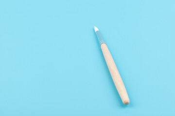 clean brush for drawing on a blue background