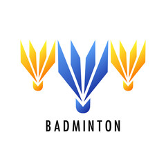 Shuttlecock icon symbol vector, Modern design and beautiful colors isolated on white background, illustration Vector EPS 10 , can use for  Badminton Championship Logo