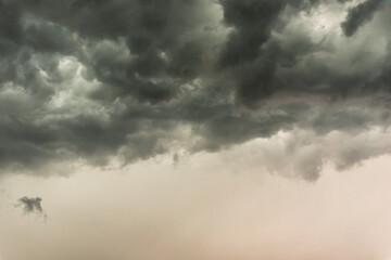 Gloomy clouds have shrouded sky before a thunderstorm