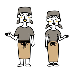 案内をしている居酒屋スタッフ