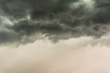 Gloomy clouds have shrouded sky before a thunderstorm