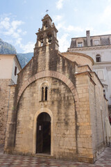 Fototapeta na wymiar View of the Church of St. Luke in the Old Town of Kotor . Montenegro 