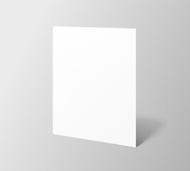 Empty paper sheet.A4 vertical format paper with shadows on gray background.
Magazine, booklet, postcard, banner, flyer, business card or brochure mockup. Vector Illustration EPS10.
