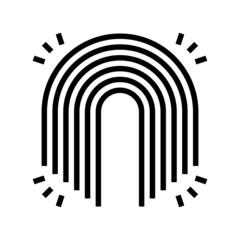 rainbow boho line icon vector. rainbow boho sign. isolated contour symbol black illustration