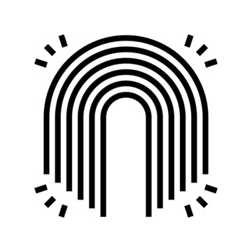 rainbow boho line icon vector. rainbow boho sign. isolated contour symbol black illustration