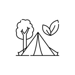 Ecotourism olor line icon. Pictogram for web page, mobile app, promo