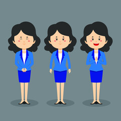 Fototapeta premium Business Character with Various Expression