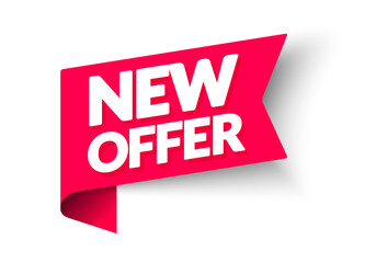 Fototapeta premium Vector Illustration New Offer Bookmark Label