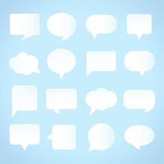 abstract speech bubble logo design template. set of speech bubble icon.