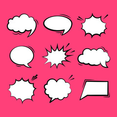 abstract speech bubble logo design template. set of speech bubble icon.
