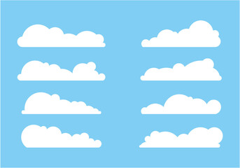 Set of cloud vector illustration