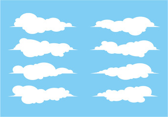Set of cloud vector illustration