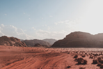 Fototapeta na wymiar Photo taken in Jordan, Wadi Rum desert